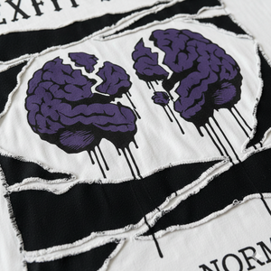 Camisetas Personalizadas para Hombre, de Gran Tamaño, con Estampado Gráfico, Corte y Costura, Parches Desgastados - Product Image 4