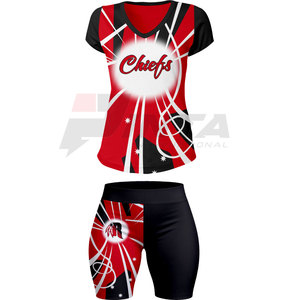 Quick Dry Light Weight High Quality Breathable Comfortable Women <b>Cheerleading</b> Uniform Solid Color Spandex/Polyester Factory - Product Image 4