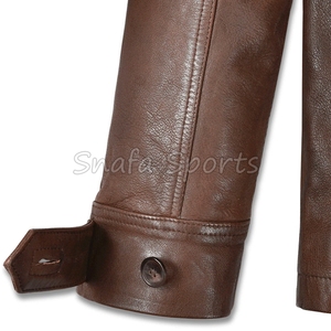 Hot-selling Woven Women's Leather <b>Jackets</b> Vintage <b>Mandarin</b> <b>Collar</b> New Style <b>Jackets</b> For Sale In Wholesale High Quality - Product Image 5