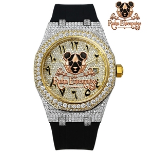 Montre-bracelet contemporaine avec affichage numérique suspendu et boîtier arrondi - Product Image 6