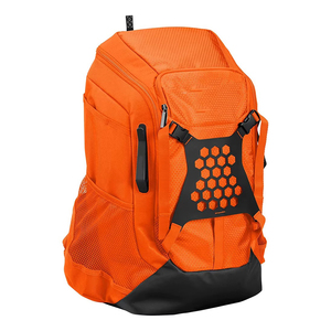 Mochila de Béisbol Naranja para Niños con Soporte para Bate, Compartimento para Zapatos, Correa para Casco, Bolsa Deportiva con Cierre - Product Image 5