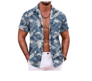 เสื้อฮาวายแขนสั้นสำหรับผู้ชายเสื้อเชิ้ตชายหาดลายดอกไม้อโลฮ่าสำหรับวันหยุดฤดูร้อน - Product Image 5