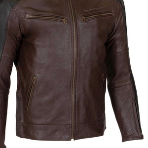 Motorbike <b>Padded</b> Leather Panel Fashionable Work Motorbike Leather Jacket - Product Image 4