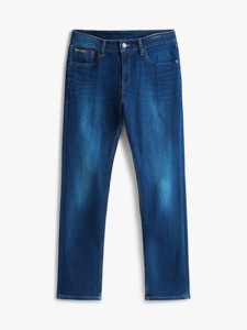 Jean pour homme en mélange coton élasthanne de haute qualité, coupe droite, délavage moyen, respirant, décontracté, personnalisable - Product Image 6