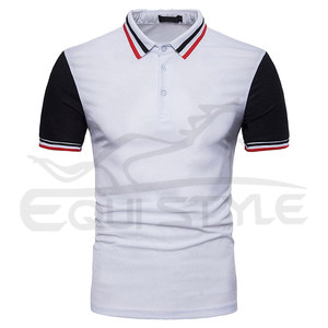 Chemises polo en gros, coton, col contrasté, polo pour hommes, logo personnalisé, fabrication OEM, coupe classique - Product Image 2
