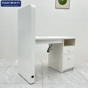 Professional <strong>White</strong> MDF Manicure Table with Dust Collector Nail <strong>Desk</strong> Mesas De Manicura Large Storage <strong>Drawers</strong> - Product Image 3