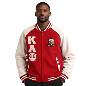 Chaqueta de Forro Polar Kappa Alpha Psi Krimson, Ropa de Fraternidad Griega con Estilo Universitario Clásico y Calidez Premium - Product Image 1