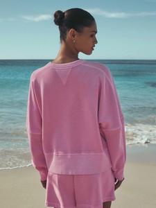 Sweat-shirt rose surdimensionné à capuche avec poche, coupe classique, col rond, décontracté, pour l'automne, 100 % coton French Terry, respirant pour homme - Product Image 5