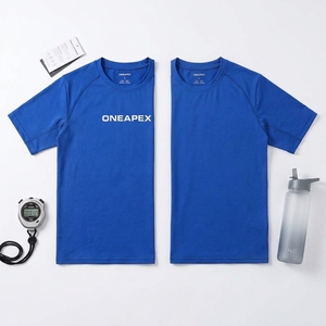 <b>Men</b> <b>Compression</b> T <b>Shirt</b> Blue Short Sleeve Athletic Gym Training Sportswear Custom Logo Fitness Running Workout <b>Shirt</b> - Product Image 2