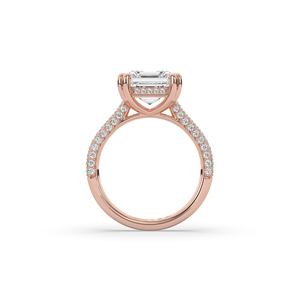 Bague en diamant de laboratoire taille Asscher brillant de 4,56 carats, or 14 carats, légère, unique, moderne, bijoux de mariage pour femme - Product Image 3