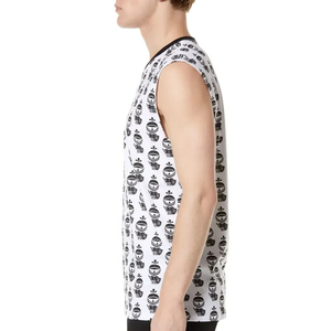 เสื้อกล้ามแฟชั่นผู้ชายลายพิมพ์ซับลิเมชั่นดีไซน์ใหม่สำหรับฤดูร้อน สไตล์ลำลองสปอร์ต ทรงยาวหลวม ตัดเย็บแบบไม่มีแขน ด้านข้างเว้า - Product Image 6