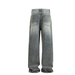 Vaqueros anchos personalizados con pedrería para mujer, de cintura alta, negros, estilo baggy, de mezclilla, moda urbana, OEM ODM, venta al por mayor - Product Image 5