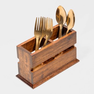 Porte-ustensiles en bois porte-ustensiles en bois de grande qualité porte-ustensiles de cuisine organisation de comptoir - Product Image 1