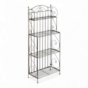 Support de plantes rond en métal à 4 niveaux, support décoratif pour pot de fleurs d'intérieur et d'extérieur, étagère de présentation circulaire moderne en fer forgé - Product Image 1