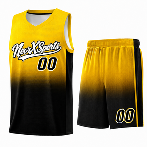 Maillot de basketball personnalisé NoorXSports sans manches, col en V, impression sublimée, 100 % polyester mesh, unisexe adulte, anti-transpiration - Product Image 3
