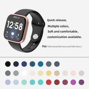 Correa de Reloj Deportiva de Silicona para <span class=keywords><strong>Fitbit</strong></span> <span class=keywords><strong>Versa</strong></span> 1, <span class=keywords><strong>Versa</strong></span> Lite, <span class=keywords><strong>Versa</strong></span> 2, con Liberación Rápida, Correa Clásica - Product Image 4