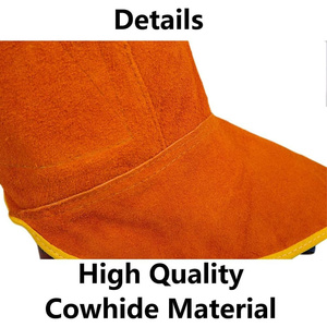 Couvre-chaussures et guêtres de protection en cuir de vachette résistant aux flammes, pour le soudage, protection de niveau D, résistant à la chaleur 500-1000°C - Product Image 2