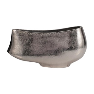 Vase à fleurs en aluminium Produit de décoration pour la maison Objet décoratif fait à la main Pot de fleurs argenté Vases en métal Style américain - Product Image 1