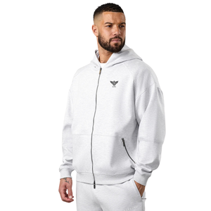 Giacca con Cappuccio Personalizzata da <span class=keywords><strong>Uomo</strong></span> con Zip Integrale, Ecologica, in Cotone e Poliestere 380g, per Palestra, Casual, Streetwear, Allenamento Invernale - Product Image 1