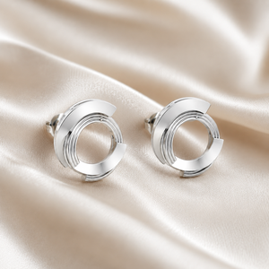 Pendientes Circulares Geométricos Plateados de Lujo para Mujer, Clásicos, Modernos, en Capas, para Fiestas, Joyería de Moda al por Mayor - Product Image 4