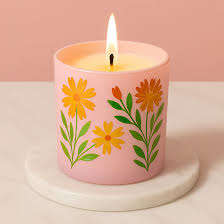 Vela de Cera de Soja Floral Bliss para Diwali, Tradicional, Festiva, Elegante, con Toque Floral, Ecológica, Aromática, para Navidad y Año Nuevo Chino - Product Image 2