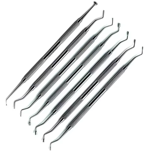 7 Pièces Instruments de Restauration Dentaire Manuels en Acier Inoxydable pour Composite et Amalgame, Compensateurs et Polisseurs pour Obturations, Classe I - Product Image 1