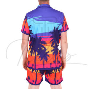Ensembles de chemises et shorts de plage personnalisés pour hommes, tenue d'été de haute qualité, ensembles de chemises pour hommes, vêtements décontractés en lin, ensembles deux pièces - Product Image 3