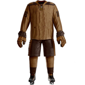 Jersey de Hockey sobre Hielo con Patrón de Madera, Talla 18 para Adultos, Uniforme Resistente - Product Image 3