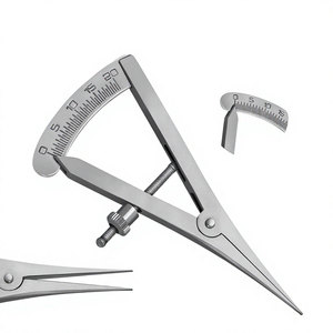 Calibrador Recto de 3.5 Pulgadas, Instrumento de Medición Manual para Mapeo Óseo, Acero Inoxidable Alemán, Escala de Precisión de 0-20mm, Dental - Product Image 1