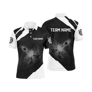 Camiseta de Boliche Profesional de Manga Corta con Estampado Personalizado al por Mayor, Talla Grande, con Control de Humedad para Entrenamiento - Product Image 4