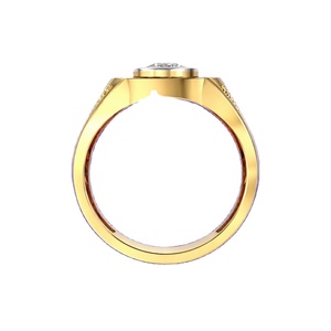 Expensive Classic Moissanite Men's <b>925</b> Sterling <b>Silver</b> 14K Gold Plated Wedding Engagement Anniversary Party Cocktail <b>Ring</b> - Product Image 4