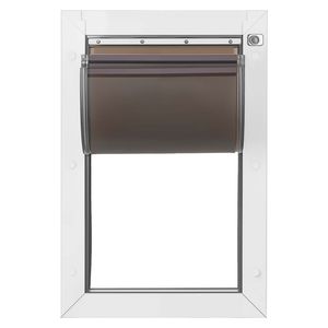 Grande porte pour animaux à double fermeture magnétique, cadre métallique robuste, résistante aux intempéries, pour usage intérieur et extérieur, produit promotionnel pour animaux - Product Image 1