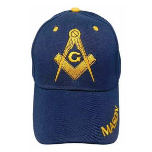 Casquette Maçonnique Homme Broderie 3D en Relief Compas et Équerre Style Trucker Dos en Maille Profil Élevé Avant en Mousse Réglable Service OEM ODM - Product Image 1