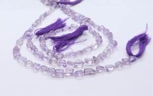 AAA Natural Pink <b>Amethyst</b> Faceted Uneven Nugget Shape Beads 6-7 MM Pink <b>Amethyst</b> Laser Cut Tumble Nugget Beads 9 Inch Jewelry - Product Image 6