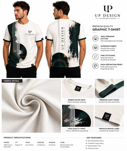 เสื้อยืดคอตตอนพิมพ์ลายกราฟิก 100% สำหรับผู้ชาย คอกลม พรีเมียม สตรีทแวร์ สวมใส่สบาย ระบายอากาศได้ดี รับผลิตแบบ OEM ODM จากโรงงาน - Product Image 5