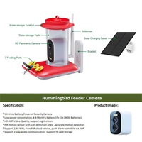 Mangeoire à oiseaux intelligente Wi-Fi avec caméra de reconnaissance IA pour jardin extérieur, alimentée par énergie solaire, surveillance en direct 5MP