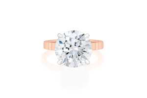 Anillo de compromiso de diamante cultivado en laboratorio, oro macizo de 14k, corte redondo de 2.20mm de ancho, solitario, joyería fina, aniversario, bandas estriadas, venta al por mayor - Product Image 5