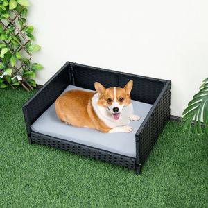 Medium <b>Small</b> Dogs Cats Rattan Dog Bed with Waterproof Soft <b>Cushion</b> for Pets Pet Beds Product Category - Product Image 6