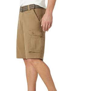 High Quality Men's Solid Breathable <b>Lightweight</b> Eco-Friendly Mid Waist Button Fly Canvas Breathable Casual <b>Cargo</b> <b>Shorts</b> - Product Image 1
