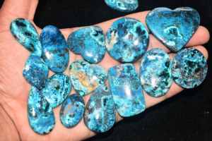 Cabujones de crisocola shattuckita de calidad premium para joyería - Product Image 4