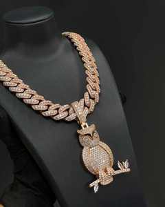 Colgante de Búho Personalizado de Plata de Ley 925 con Incrustaciones de Moissanita VVS y Baño de Rodio para Hombre y Mujer, Estilo Hip Hop - Product Image 3