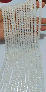 Perles de Rondelle à facettes en pierre de lune arc-en-ciel 5.5mm 14 pouces gemmes naturelles à facettes pour la fabrication de bijoux - Product Image 2