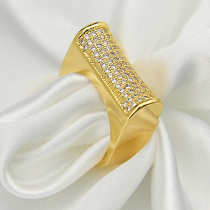 Anillos de Circonia de Última Moda, Anillos de Mujer con Circonia Colorida Chapados en Oro de 21k para Bodas y Fiestas - Product Image 2