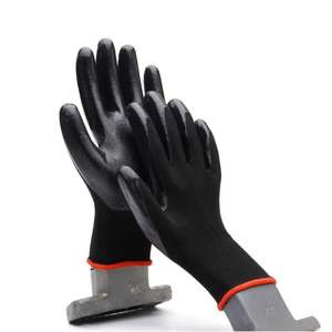 Anti-Slip <b>Textured</b> Nitrile Safety Gloves Knit Wrist General Purpose Latex-Free <b>Powder</b>-Free - Product Image 2