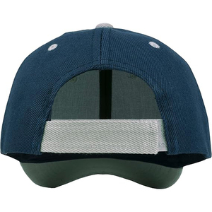 Gorras de Béisbol de Tela de Rizo de Algodón, Nueva Moda Unisex, Visera Curva con Correa Ajustable en Combinación de Colores Azul Gris - Product Image 4