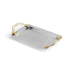 Plateau décoratif en forme de feuille de ginkgo pour bureau, hôtel et restaurant, avec motif feuille d'or - Product Image 2