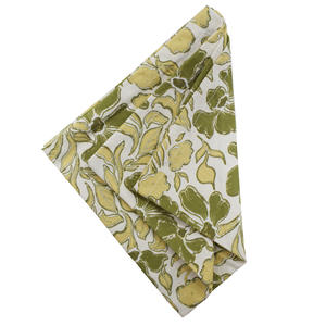 Servilleta cuadrada de lino de lujo con estampados florales finos reutilizable y ecológica para uso en interiores/exteriores - Product Image 2