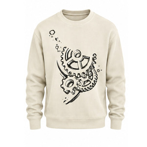 Sudadera de punto gofrado para hombre, cuello redondo, térmica, manga larga, estilo urbano de invierno, ropa casual personalizada al por mayor - Product Image 1