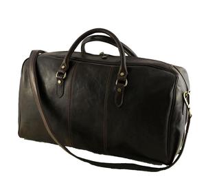 กระเป๋าหนังทรงดัฟเฟิล สไตล์วินเทจ สำหรับเดินทางช่วงสุดสัปดาห์ เหมาะสำหรับผู้ชายและผู้หญิง ความจุขนาดใหญ่ ใช้เป็นกระเป๋าถือขึ้นเครื่องได้ พกพาสะดวก - Product Image 1