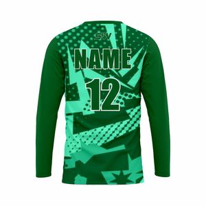 เสื้อวอลเลย์บอลแบบใหม่ ดีไซน์สั่งทำได้ คุณภาพสูง ผ้าโพลีเอสเตอร์ 100% เนื้อผ้านุ่ม สไตล์ชุดกีฬา พิมพ์ลายแบบซับลิเมชั่น เสื้อยืดกีฬา - Product Image 5